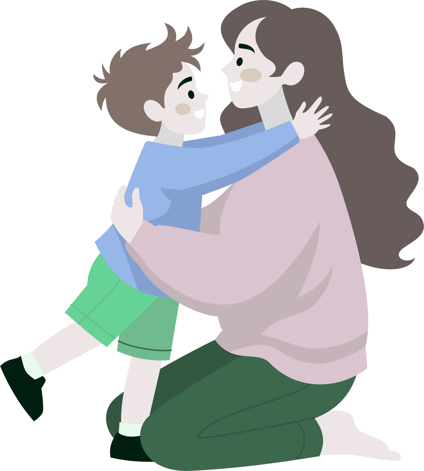 Mother and child illustration